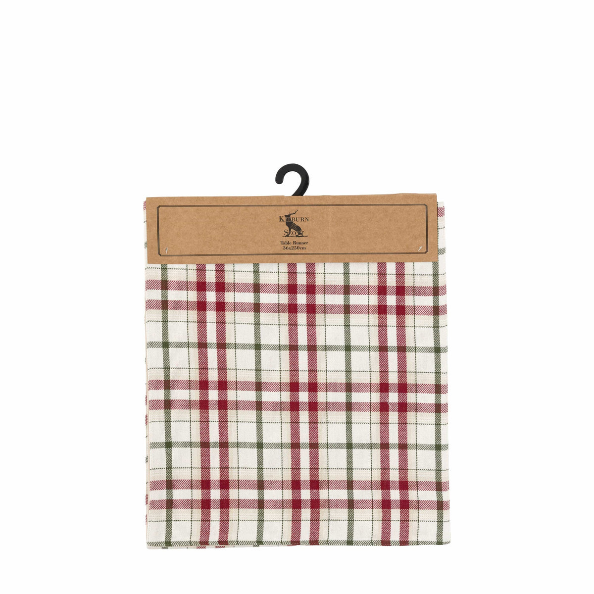 Bodhi Accessories Heritage Christmas Check Table Runner Small House of Isabella UK