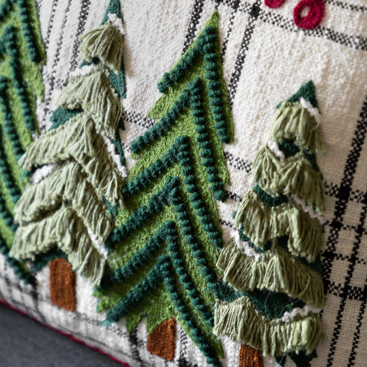 Bodhi Accessories Heritage Trees Merry Christmas Cushion House of Isabella UK