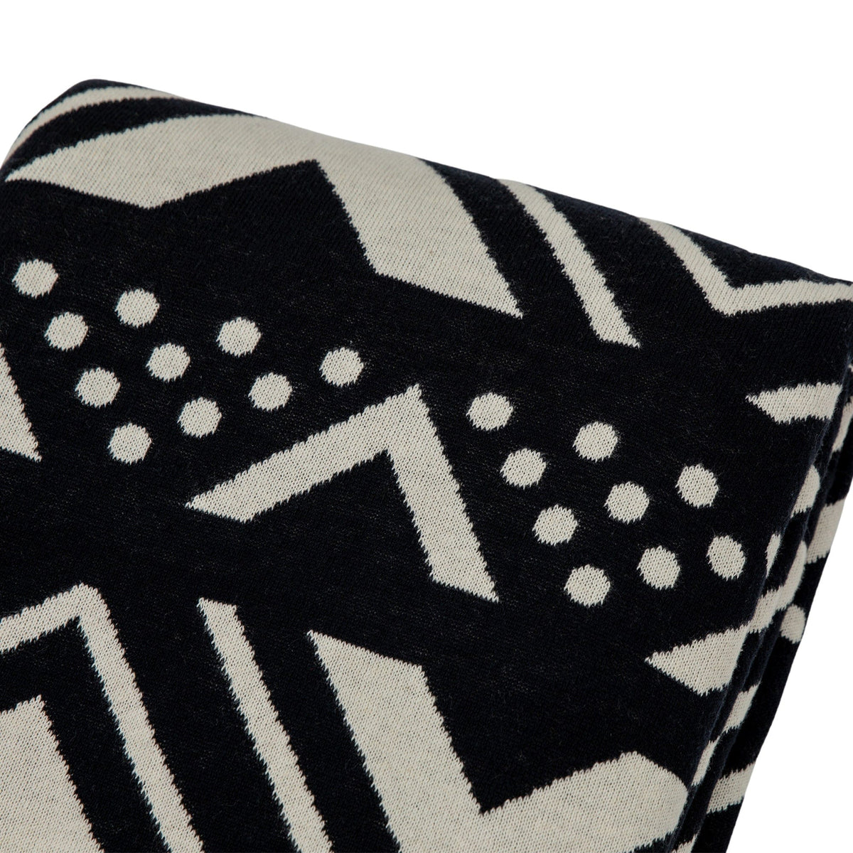 Bodhi Accessories Houndslow Knit Sherpa Rev Throw Black House of Isabella UK