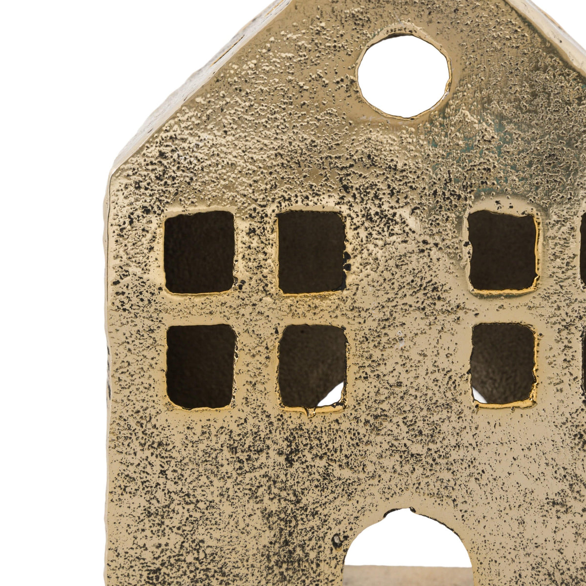 Bodhi Accessories House Tealight Holder Antique Gold Large House of Isabella UK