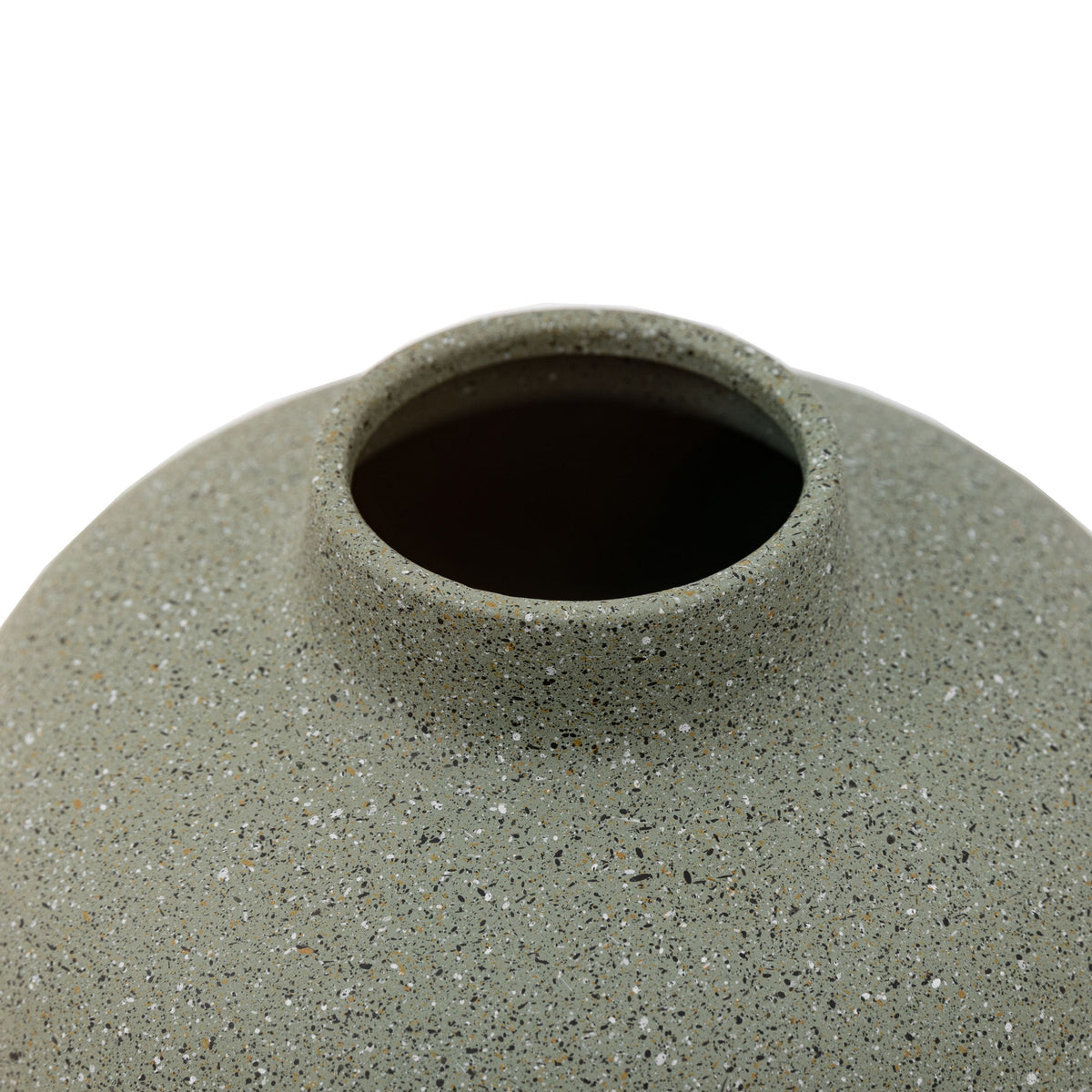 Bodhi Accessories Indi Cast Metal Vase Olive Small House of Isabella UK