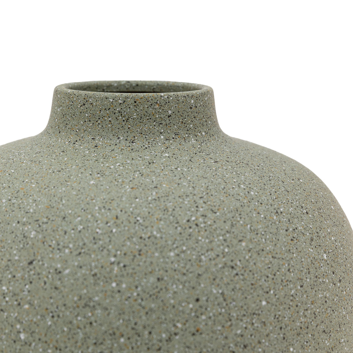 Bodhi Accessories Indi Cast Metal Vase Olive Small House of Isabella UK