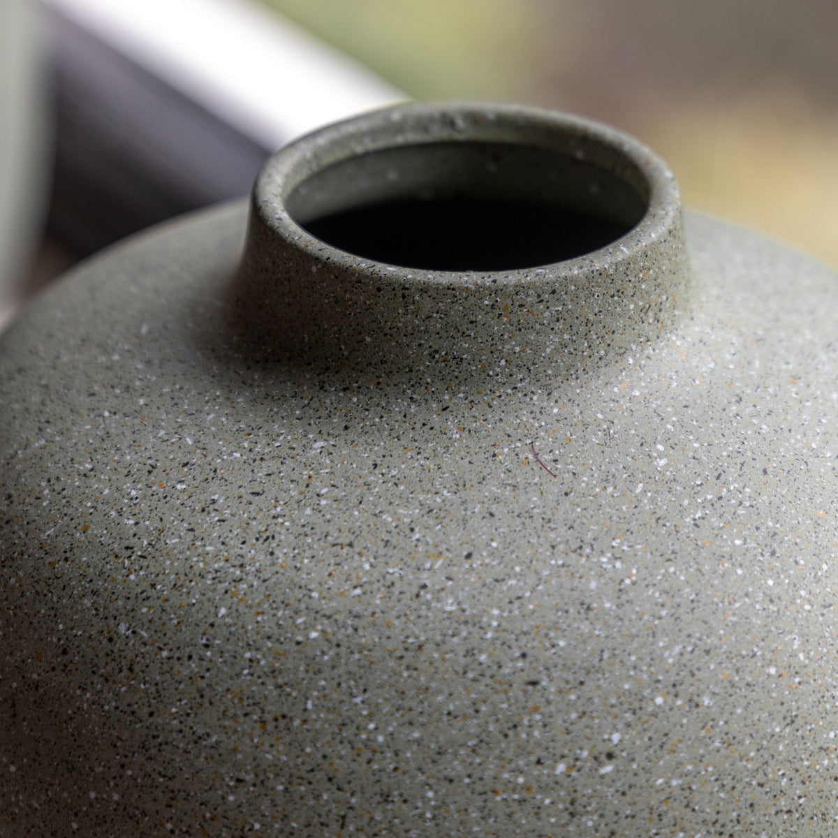 Bodhi Accessories Indi Cast Metal Vase Olive Small House of Isabella UK