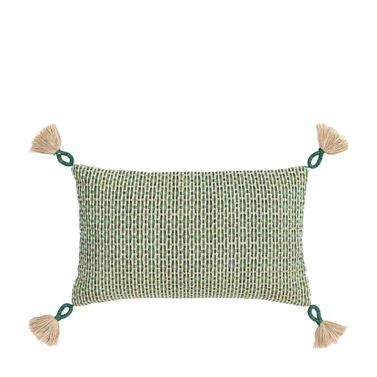 Bodhi Accessories Isla Woven Cushion Green House of Isabella UK