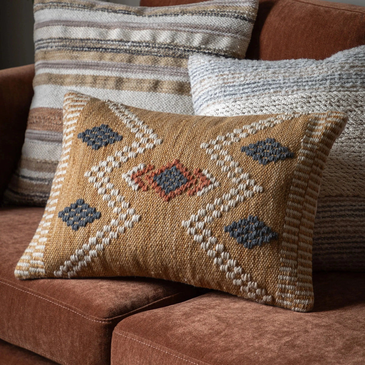 Bodhi Accessories Jembisa Woven Cushion House of Isabella UK