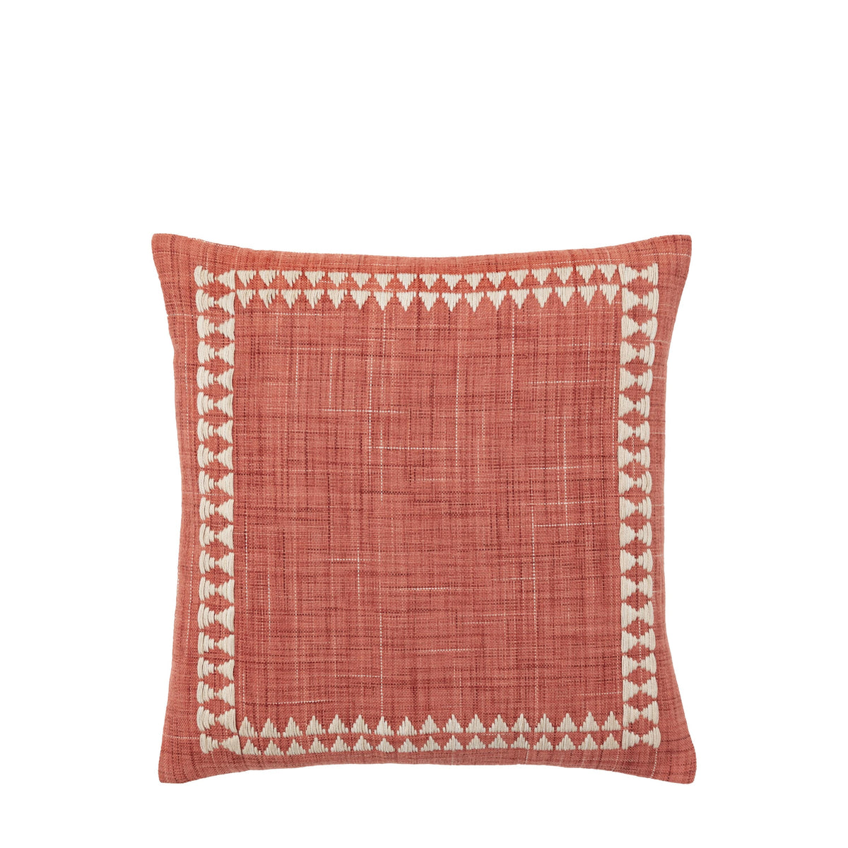 Bodhi Accessories Kai Embroidered Border Cushion Green House of Isabella UK