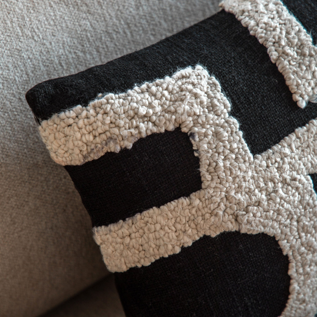 Bodhi Accessories Kalho Embroidered Cushion Midnight House of Isabella UK