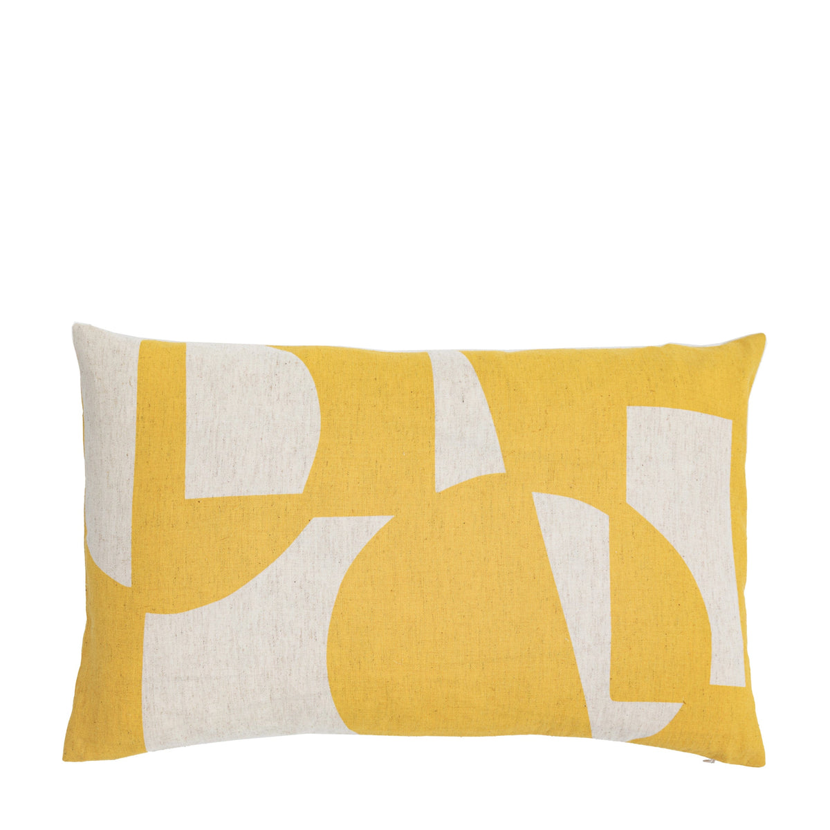 Bodhi Accessories Kalmar Graphic Cushion Mustard House of Isabella UK
