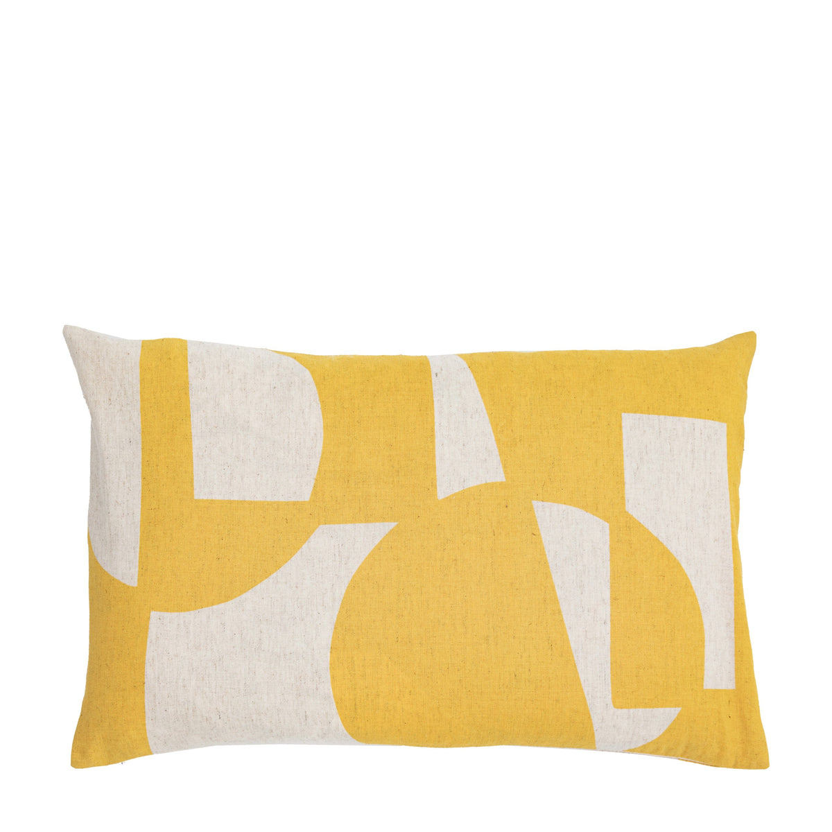 Bodhi Accessories Kalmar Graphic Cushion Mustard House of Isabella UK