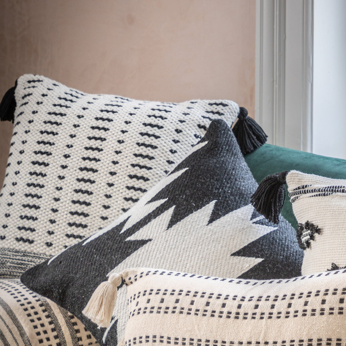 Bodhi Accessories Kareri Natural Cushion House of Isabella UK