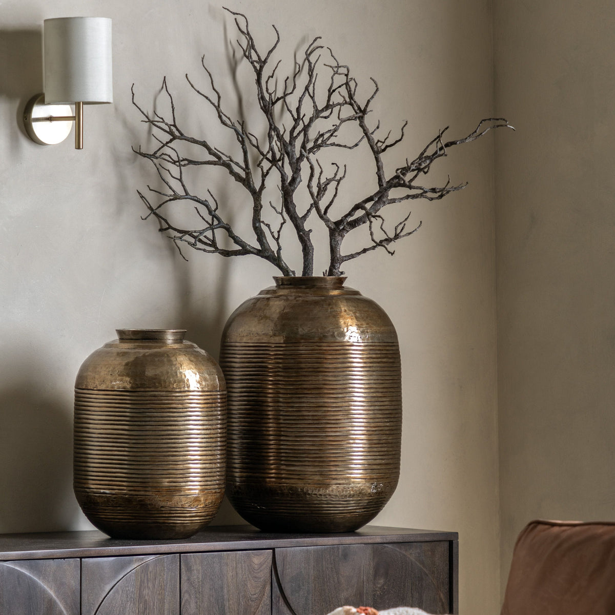 Bodhi Accessories Kasai Metal Vase Large House of Isabella UK