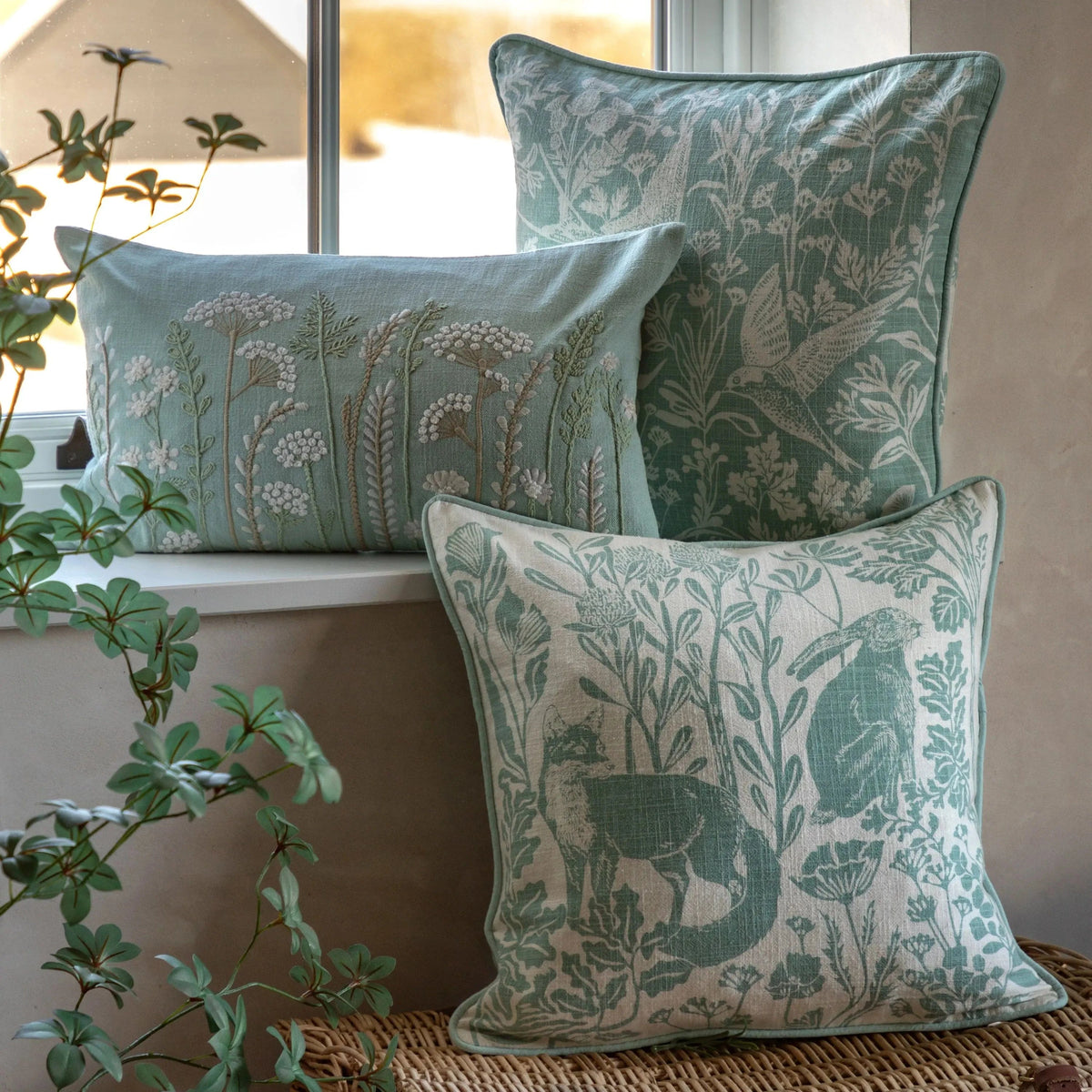 Bodhi Accessories Keswick Cushion Duck Egg House of Isabella UK