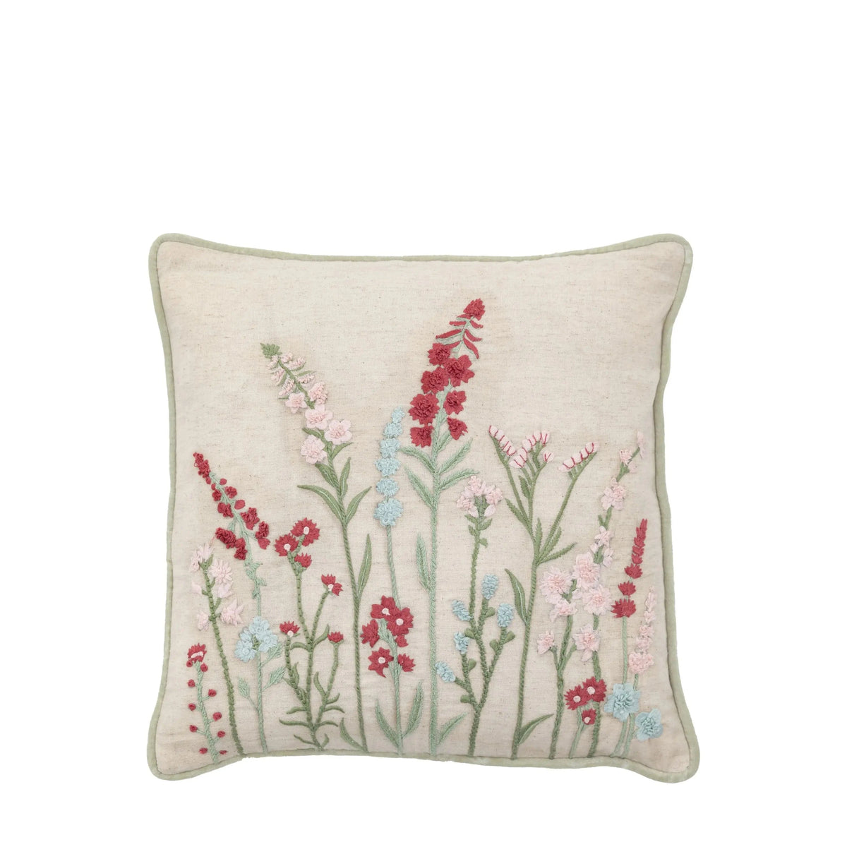 Bodhi Accessories Kilnsey Embroidered Springs Cushion House of Isabella UK