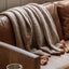 Bodhi Accessories Knitted Border Tassel Throw Rust House of Isabella UK