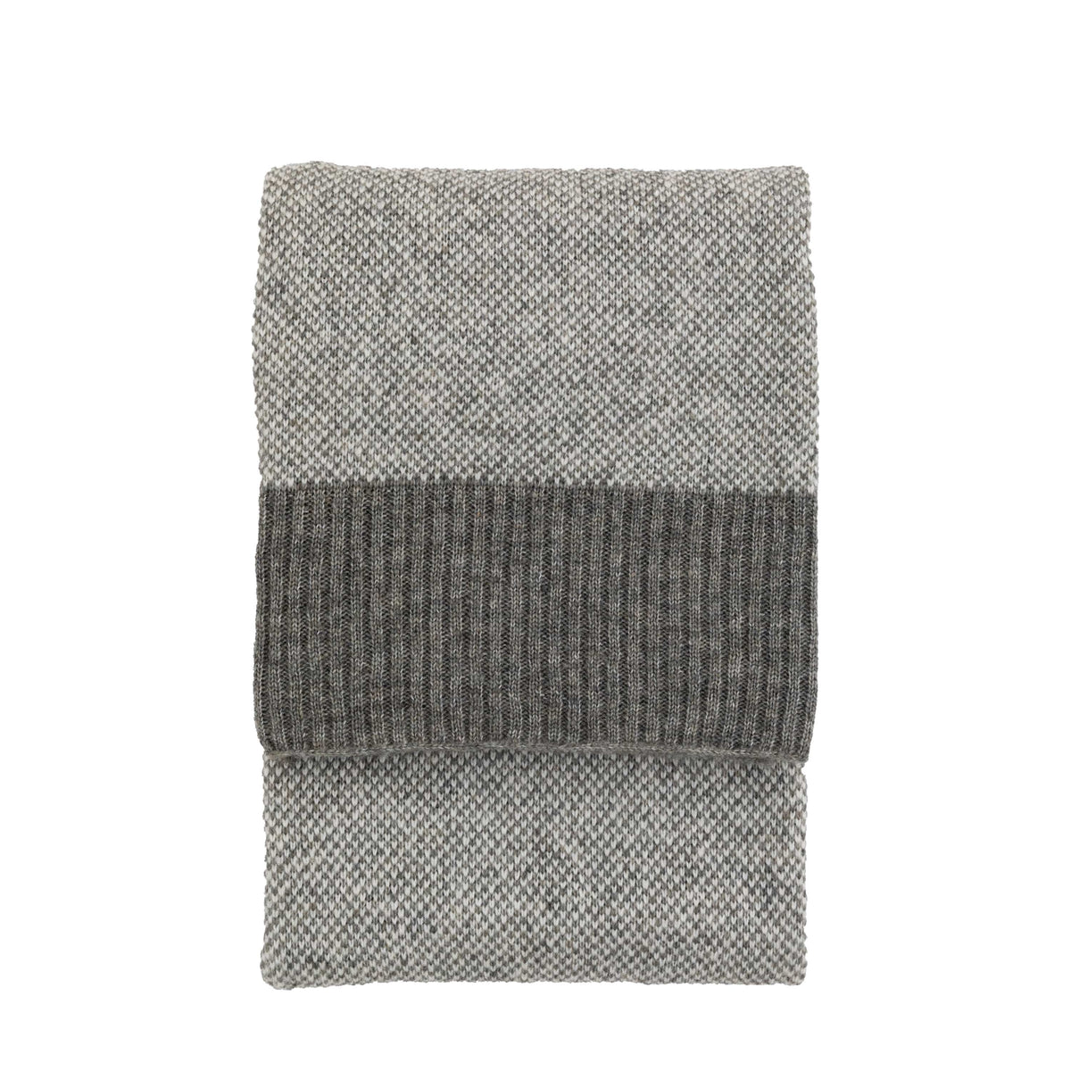 Bodhi Accessories Knitted Parting Throw Grey House of Isabella UK