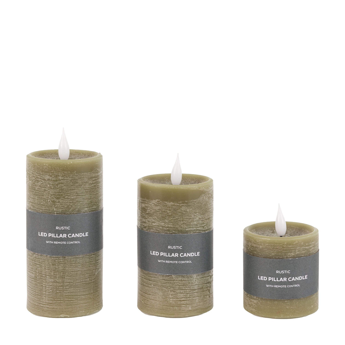 Bodhi Accessories LED 1 Wick Candle Olive 3pk House of Isabella UK