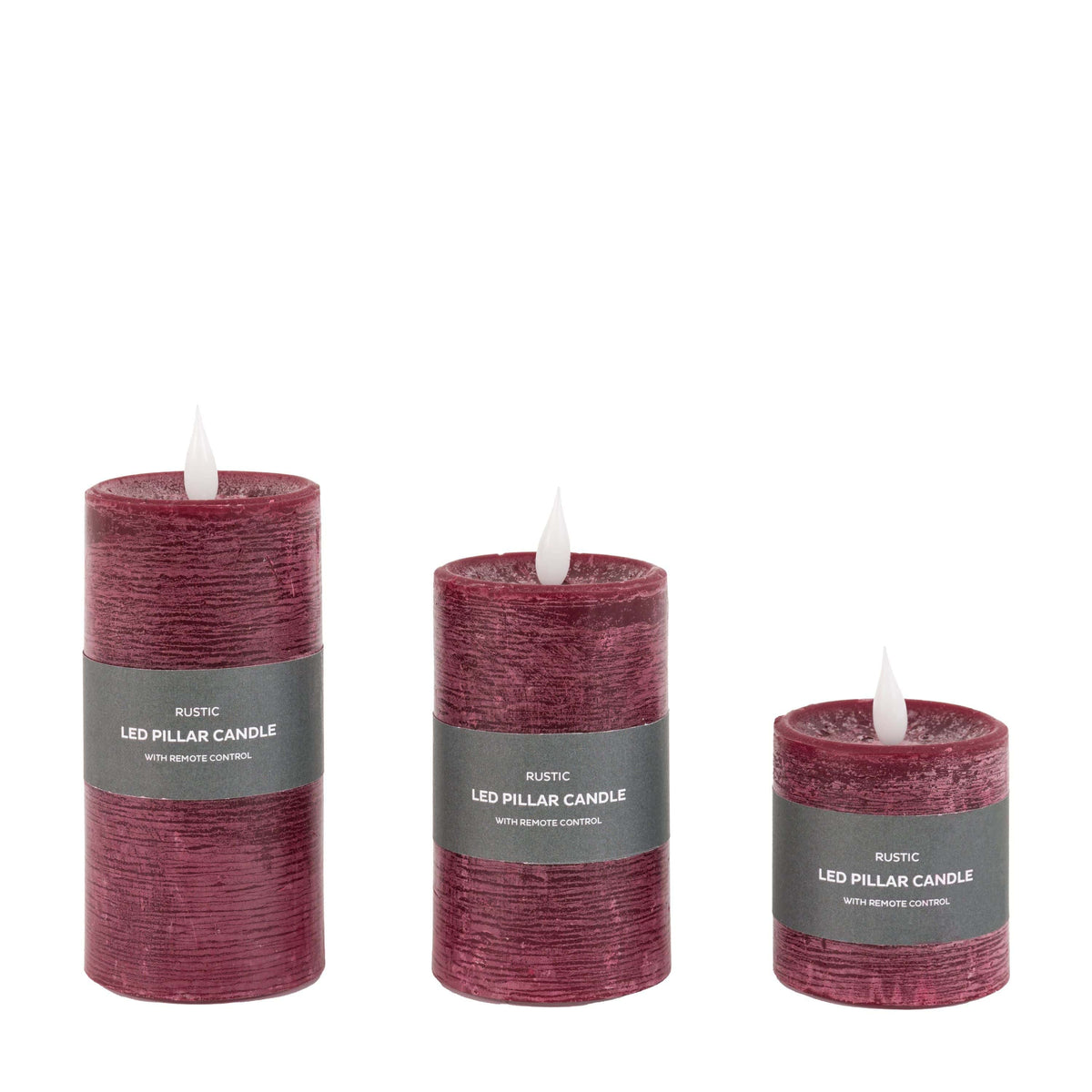 Bodhi Accessories LED 1 Wick Candle Oxblood 3pk House of Isabella UK