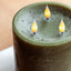 Bodhi Accessories LED 3 Wick Candle Olive House of Isabella UK