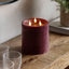 Bodhi Accessories LED 3 Wick Candle Oxblood House of Isabella UK