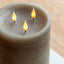 Bodhi Accessories LED 3 Wick Candle Warm Grey House of Isabella UK