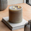 Bodhi Accessories LED 3 Wick Candle Warm Grey House of Isabella UK