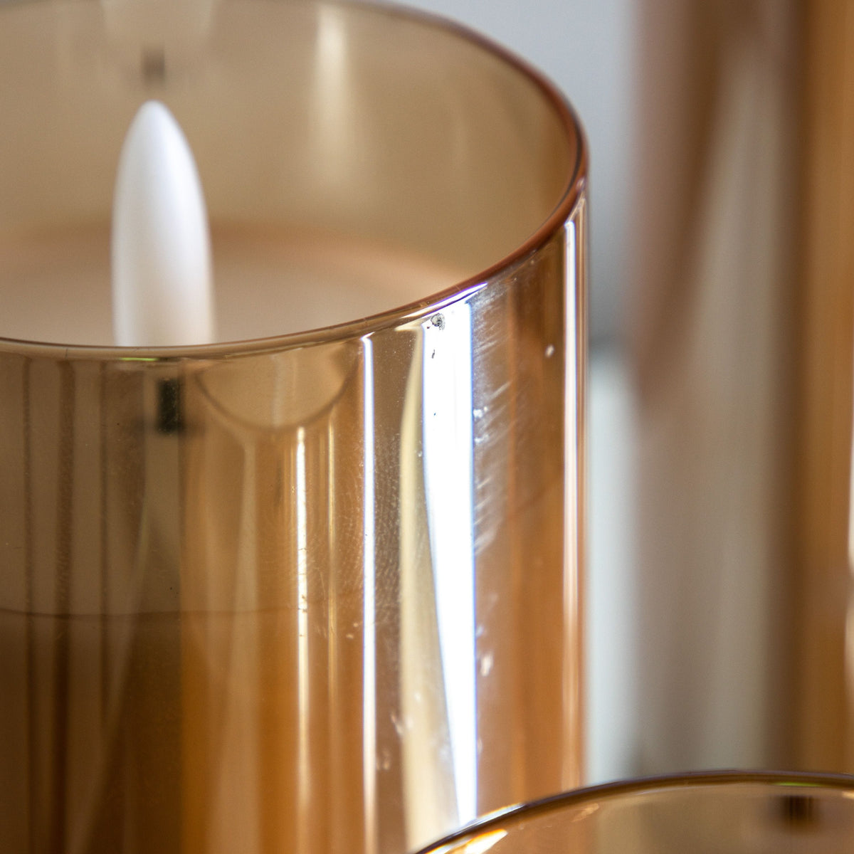 LED Candle Gold Votive Set of 3.