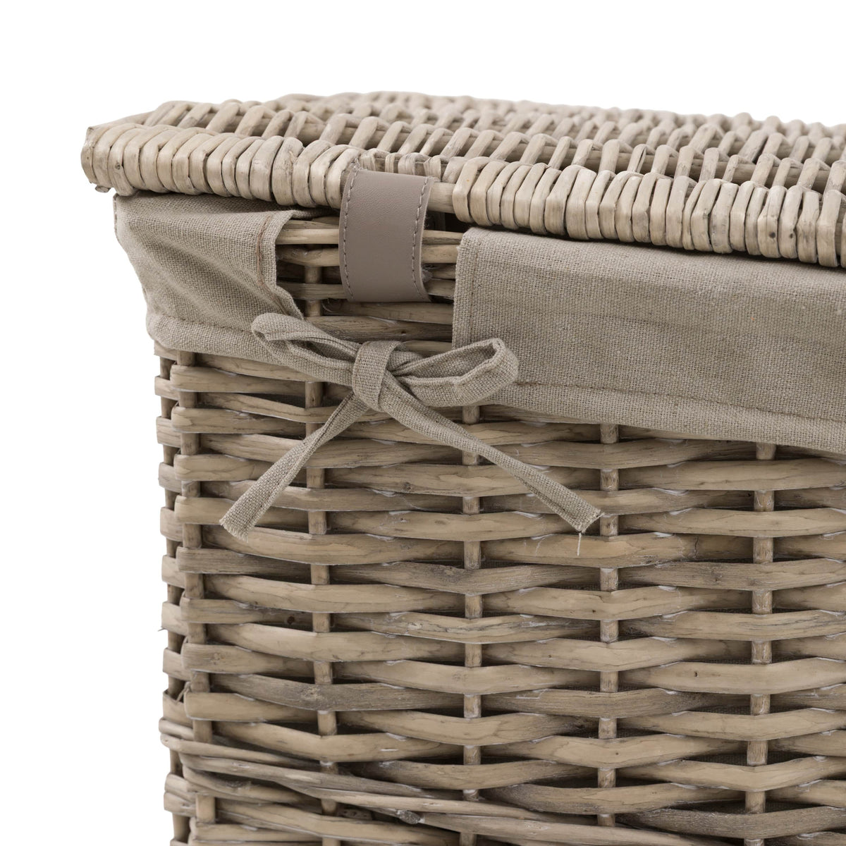 Bodhi Accessories Lina Lined Laundry Basket Grey Set of 2 House of Isabella UK
