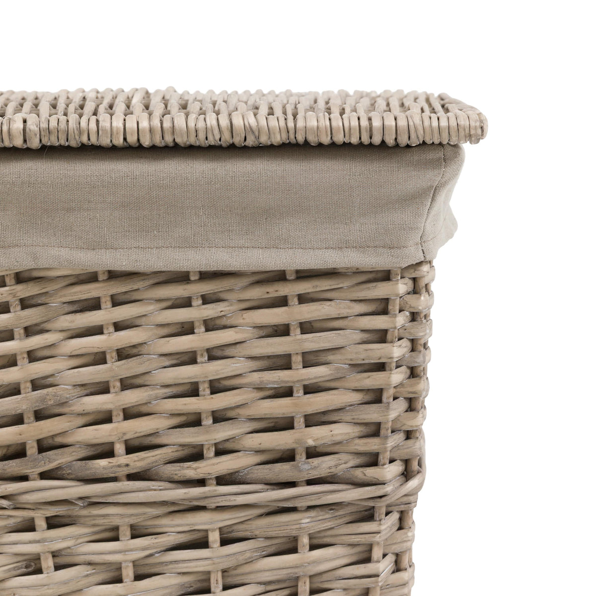 Bodhi Accessories Lina Lined Laundry Basket Grey Set of 2 House of Isabella UK