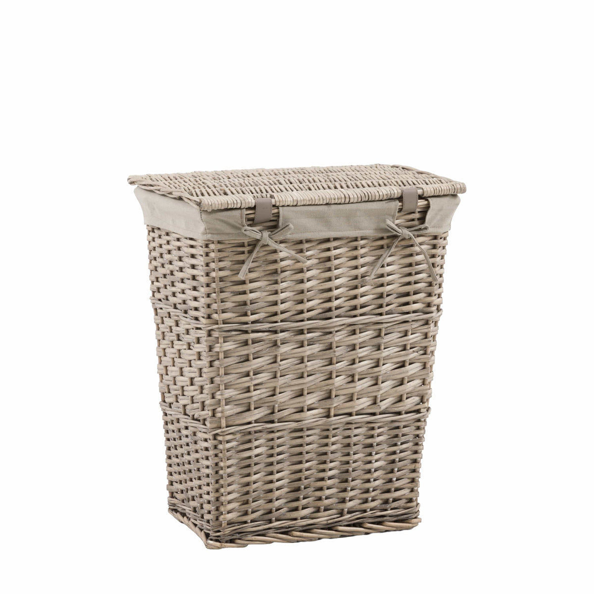 Bodhi Accessories Lina Lined Laundry Basket Grey Set of 2 House of Isabella UK