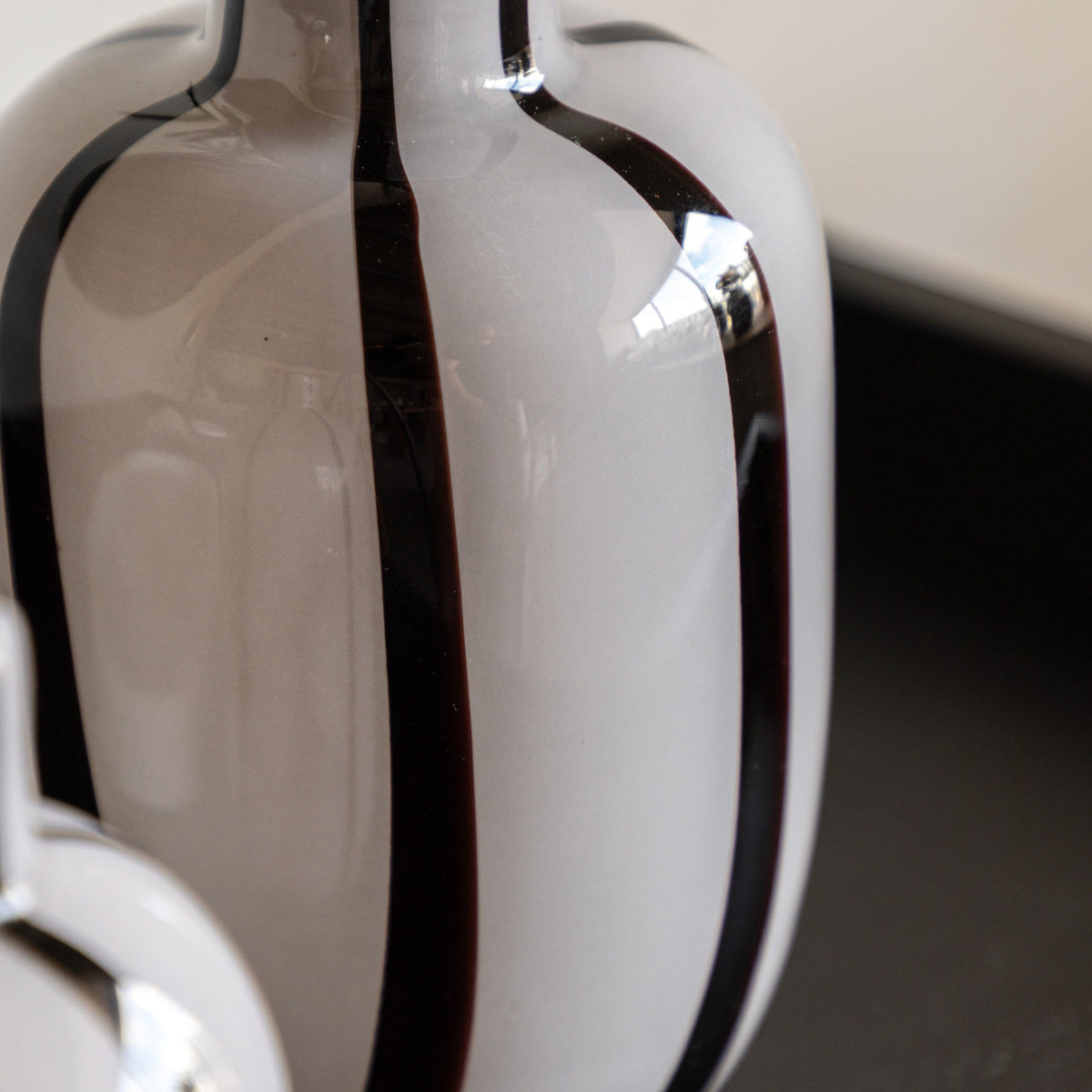 Bodhi Accessories Linea Stripe Glass Vase Monochrome Set of 2 House of Isabella UK