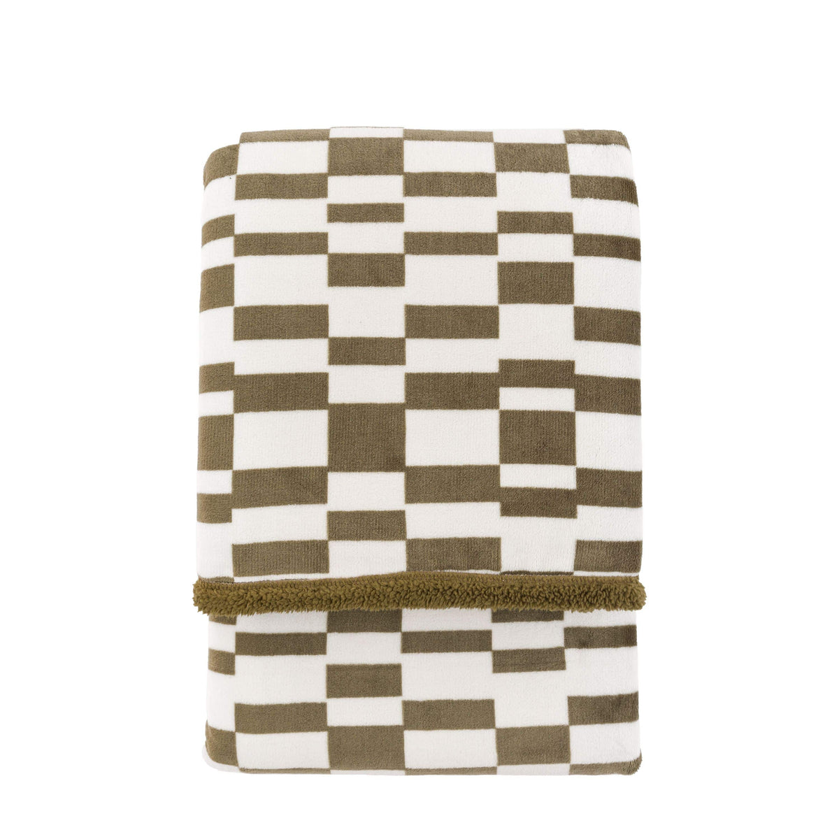 Bodhi Accessories Lohko Sherpa Throw Olive House of Isabella UK