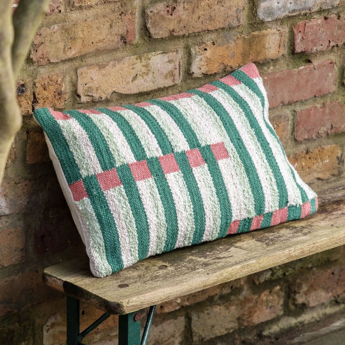 Maia Stripe Woven Cushion.