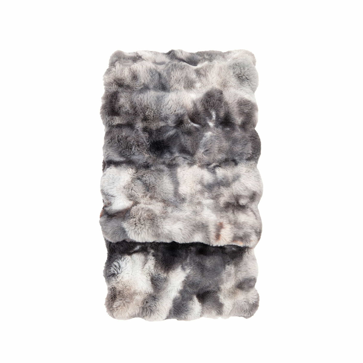 Marshmallow Marble Rabbit Fur Throw.