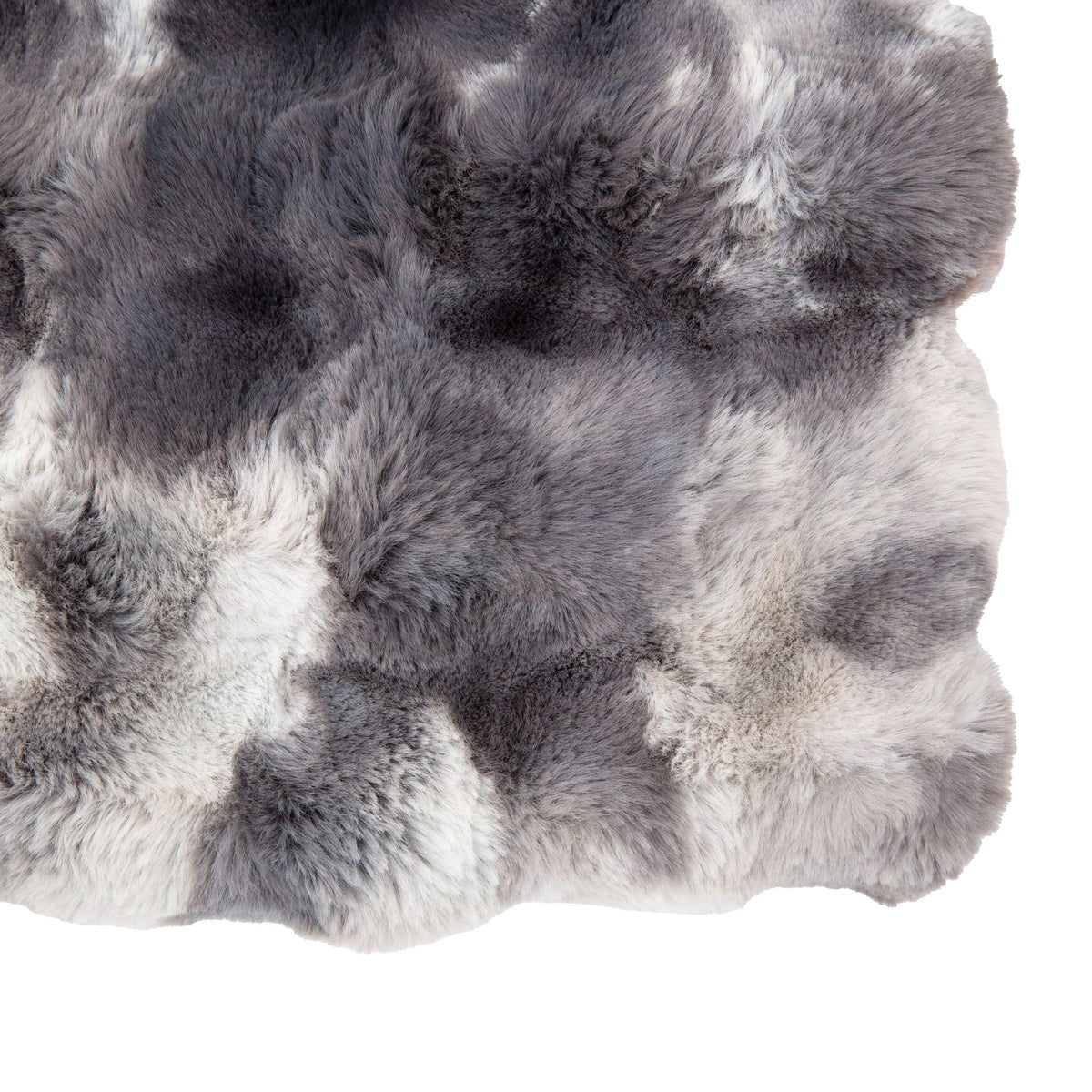 Marshmallow Marble Rabbit Fur Throw.