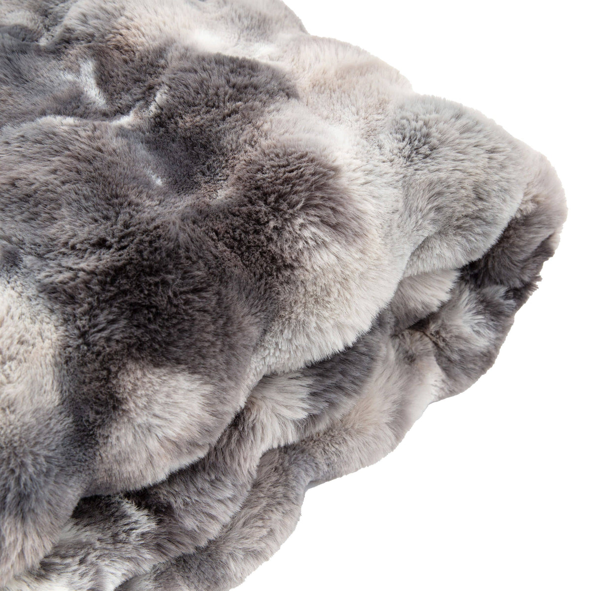 Marshmallow Marble Rabbit Fur Throw.