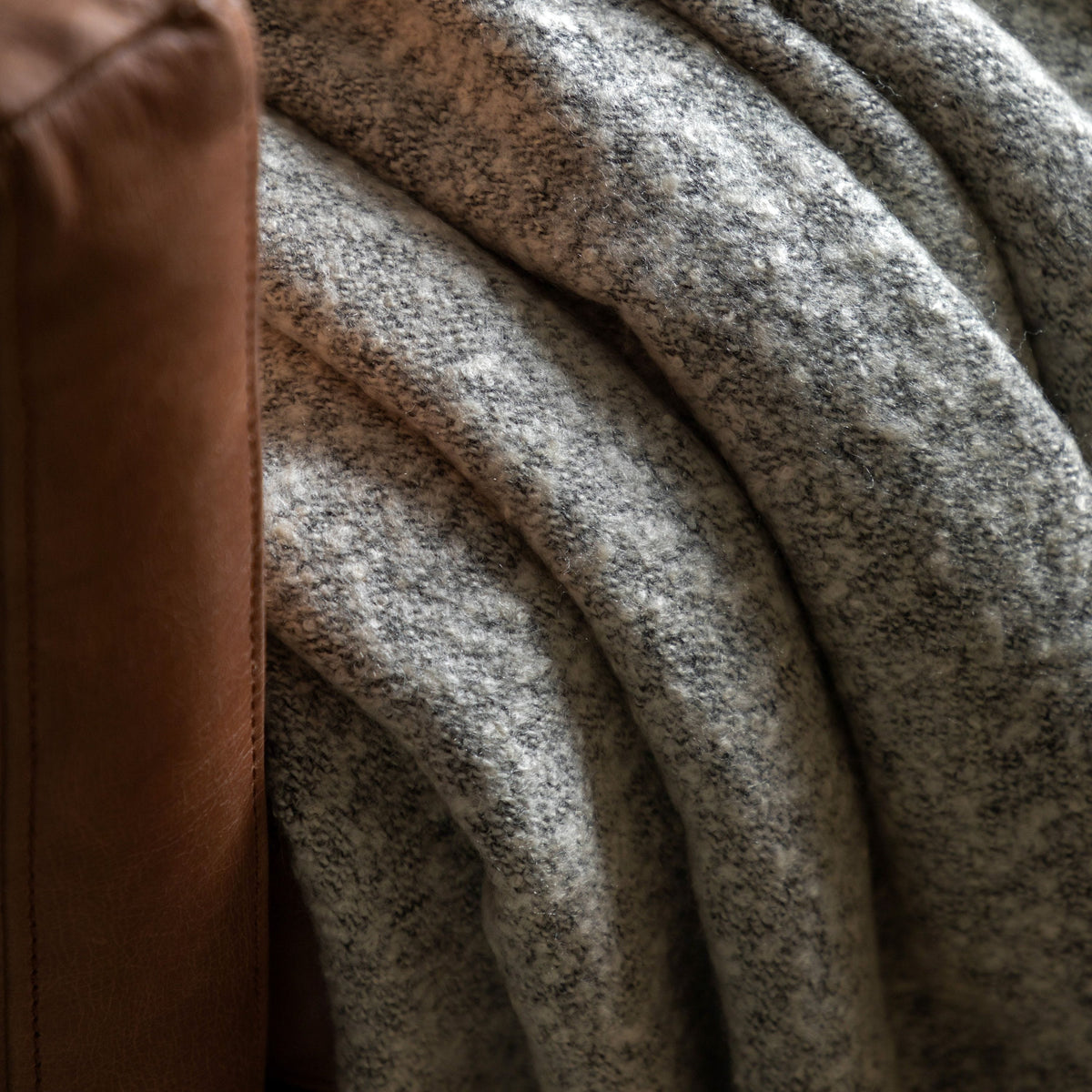 Bodhi Accessories Mel Acrylic Throw Dark Grey House of Isabella UK