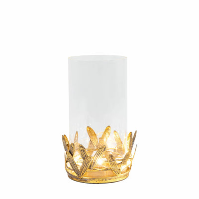 Bodhi Accessories Mistletoe Candle Holder with LED Gold House of Isabella UK