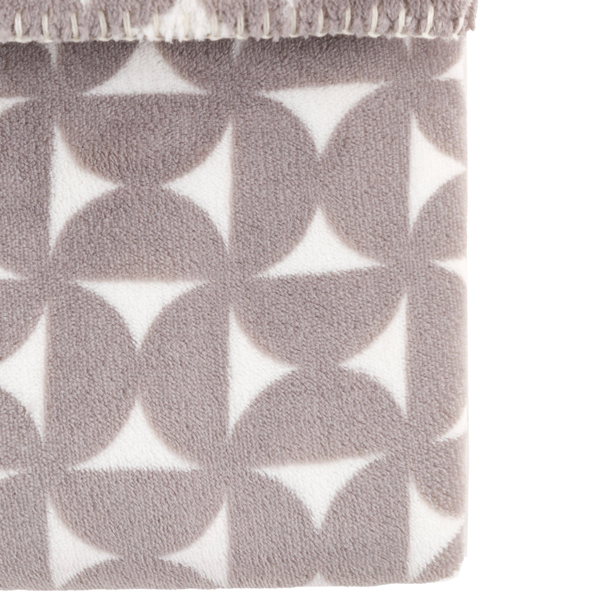 Bodhi Accessories Modern Geo Flannel Throw Taupe House of Isabella UK