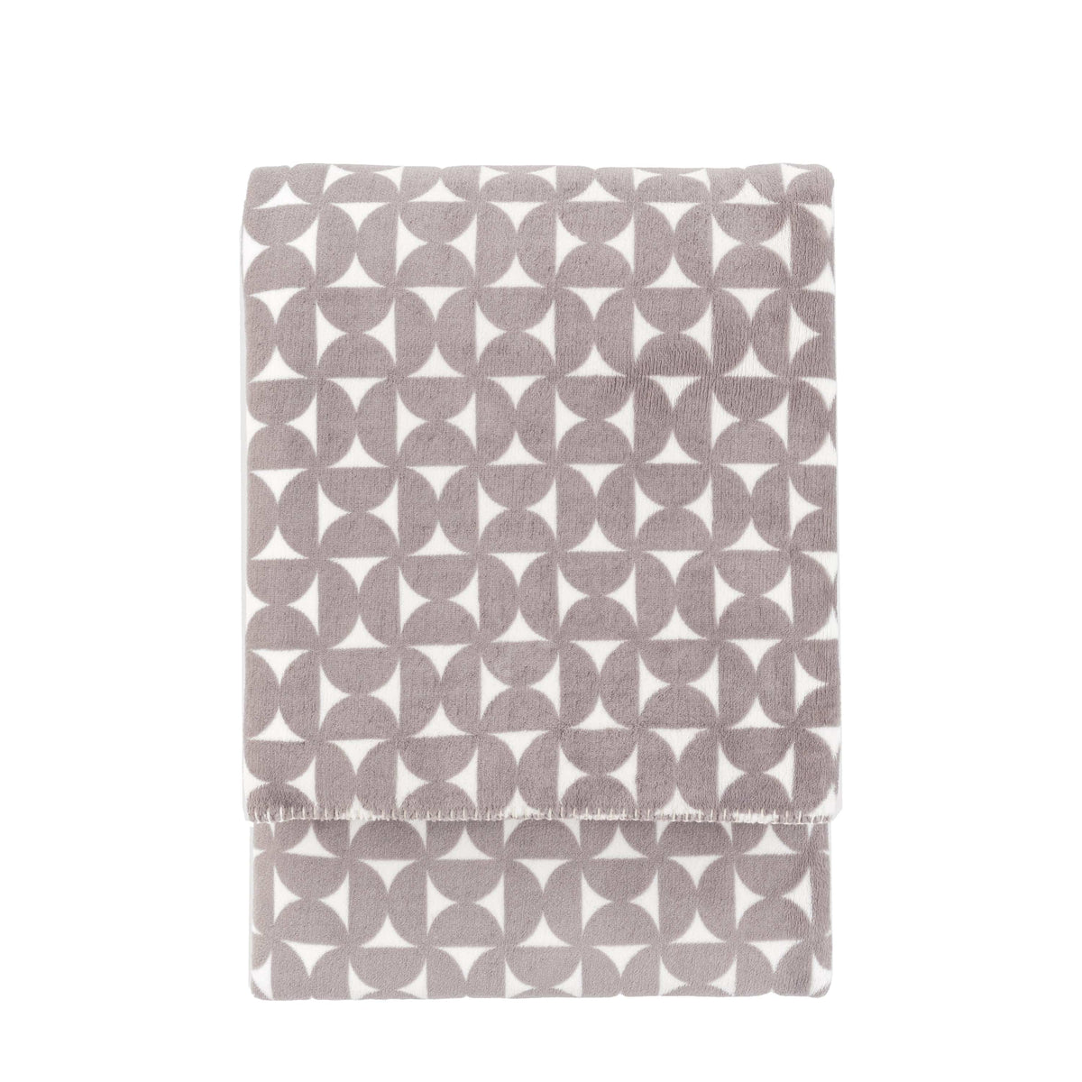 Bodhi Accessories Modern Geo Flannel Throw Taupe House of Isabella UK