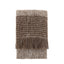 Bodhi Accessories Mohair Fringe Throw Brown & Natural House of Isabella UK