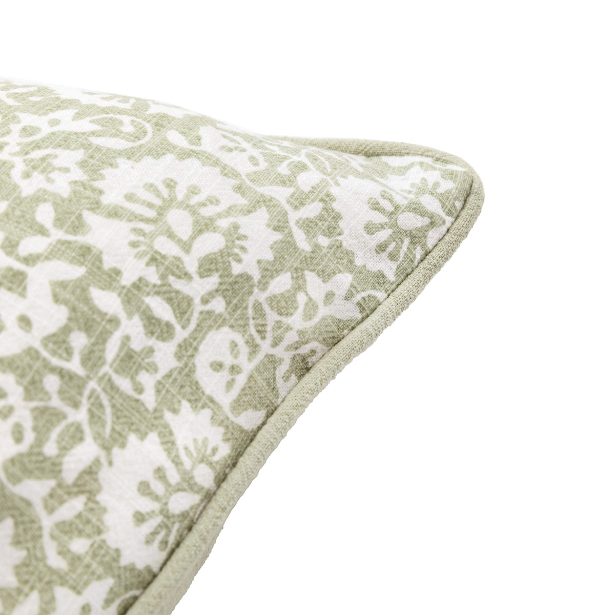 Bodhi Accessories Morley Floral Cushion Sage House of Isabella UK