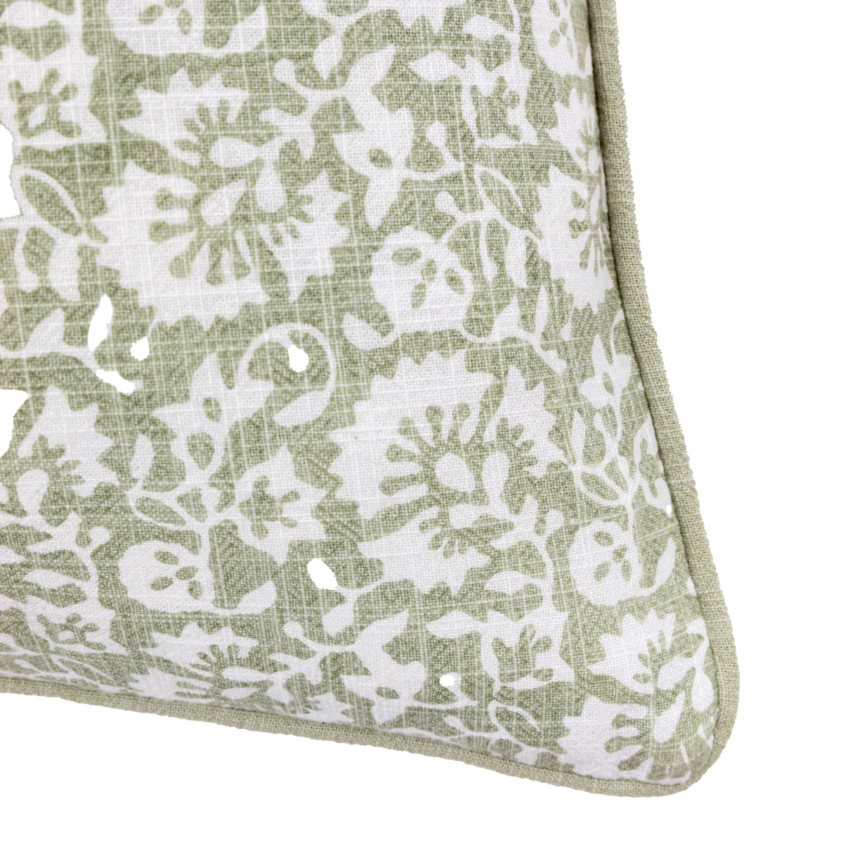 Bodhi Accessories Morley Floral Cushion Sage House of Isabella UK