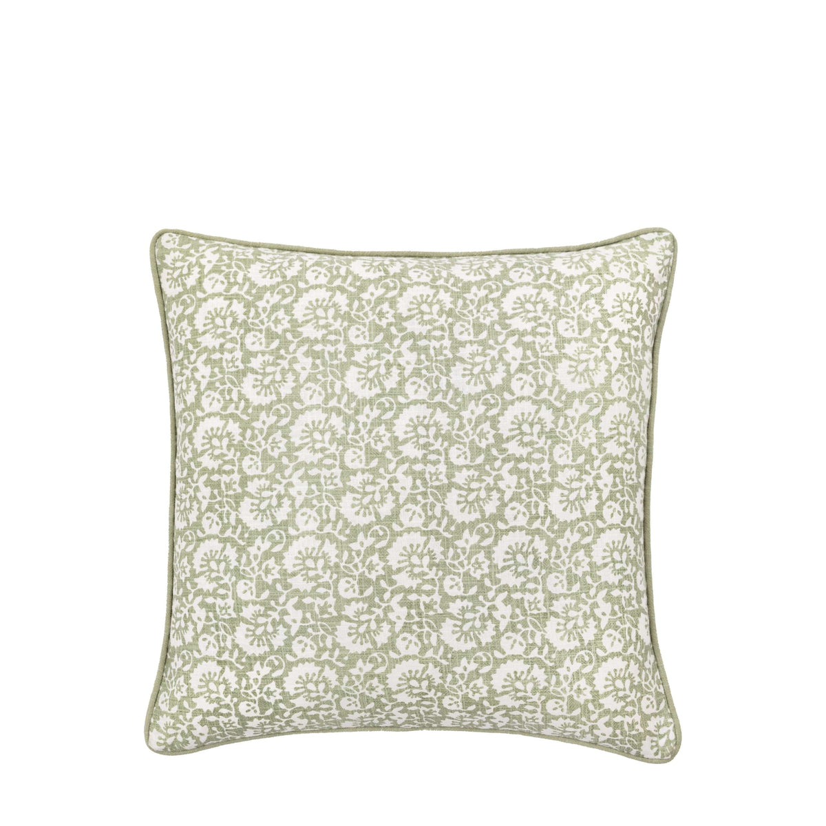 Bodhi Accessories Morley Floral Cushion Sage House of Isabella UK