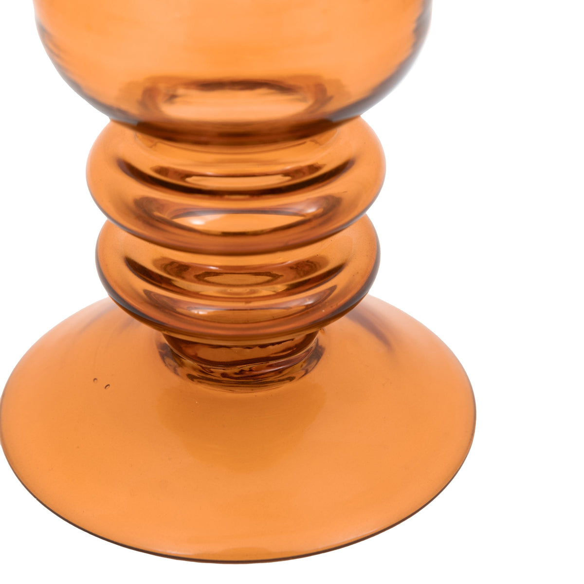 Bodhi Accessories Movera Glass Taper Candlestick Smoke House of Isabella UK