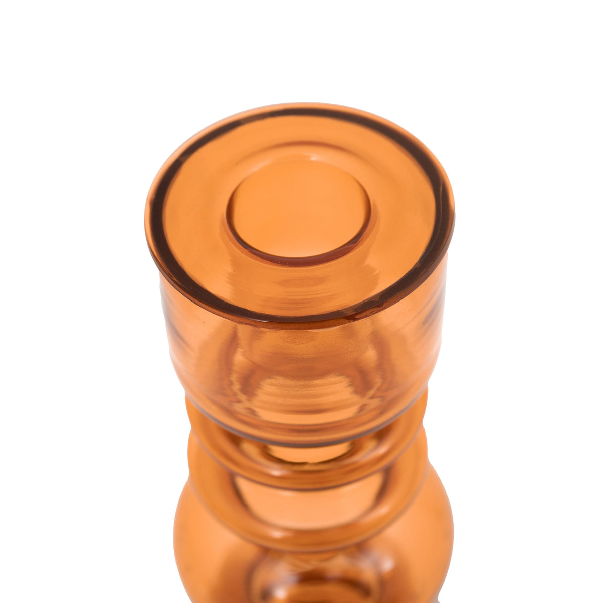 Bodhi Accessories Movera Glass Taper Candlestick Smoke House of Isabella UK