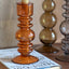 Bodhi Accessories Movera Glass Taper Candlestick Smoke House of Isabella UK
