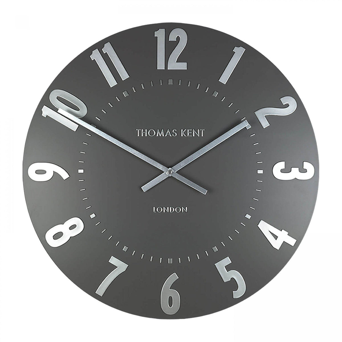 Bodhi Accessories Mulberry Wall Clock Graphite Silver House of Isabella UK