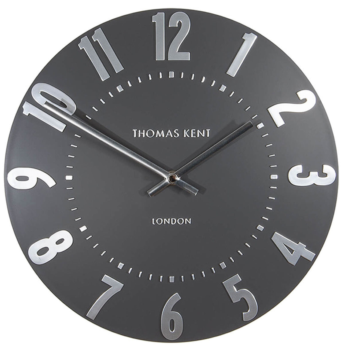 Bodhi Accessories Mulberry Wall Clock Graphite Silver House of Isabella UK
