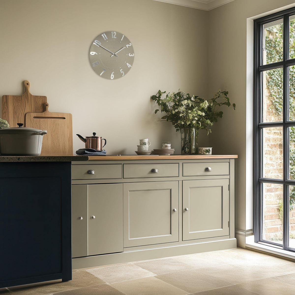 Bodhi Accessories Mulberry Wall Clock Mocha House of Isabella UK