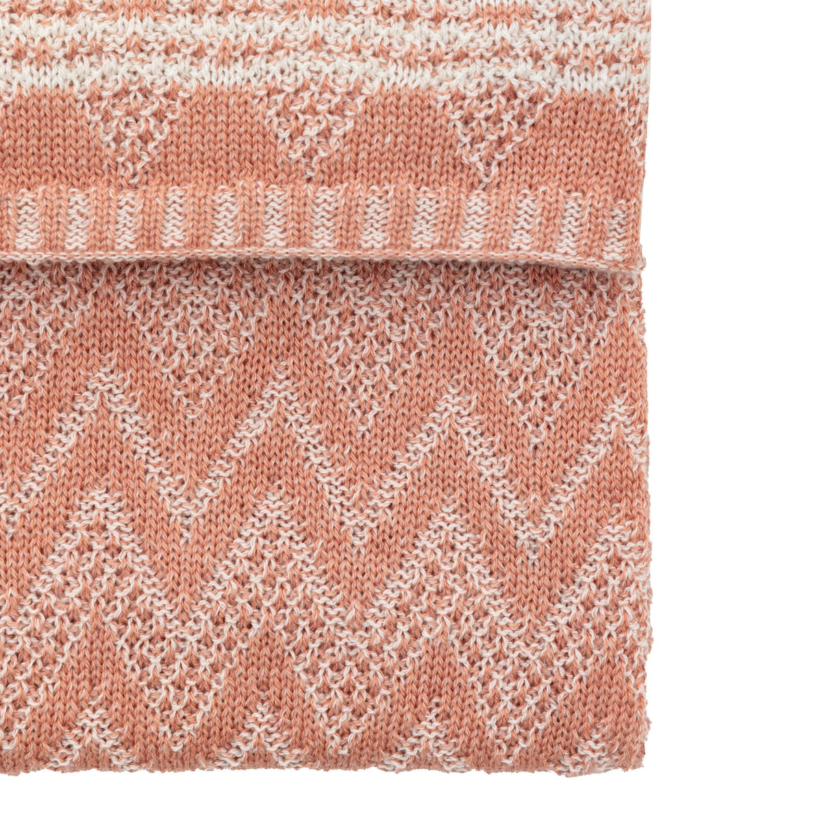 Bodhi Accessories Nalu Knitted Herringbone Throw Apricot House of Isabella UK